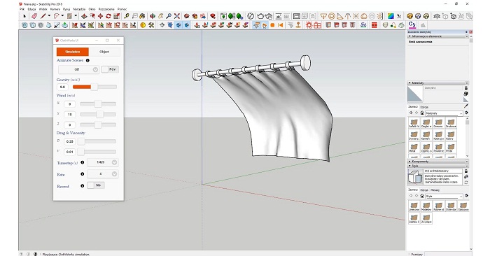 پلاگین ClothWorks در SketchUp