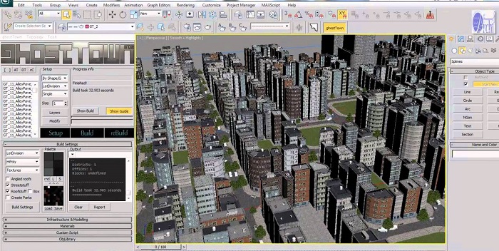 پلاگین  Ghost Town برای ساخت بافت شهری در تری دی مکس