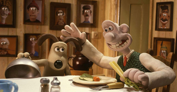 صحنه‌ای از فیلم والاس و گرومیت (Wallace & Gromit: The Curse of the Were-Rabbit) برای تقویت زبان انگلیسی