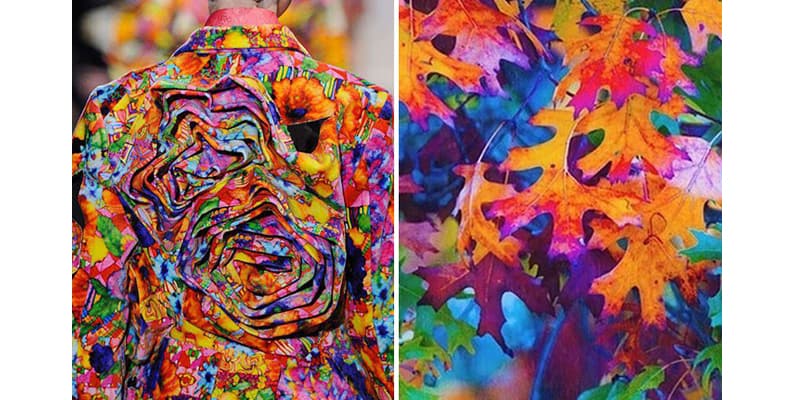 طراحی Comme des Garcons با الهام از برگ پاییزی و رنگین کمان